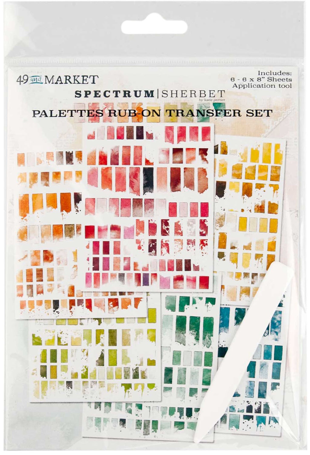 Bild von Spectrum Sherbet Rub-Ons 6"X8" 6/Sheets-Palettes