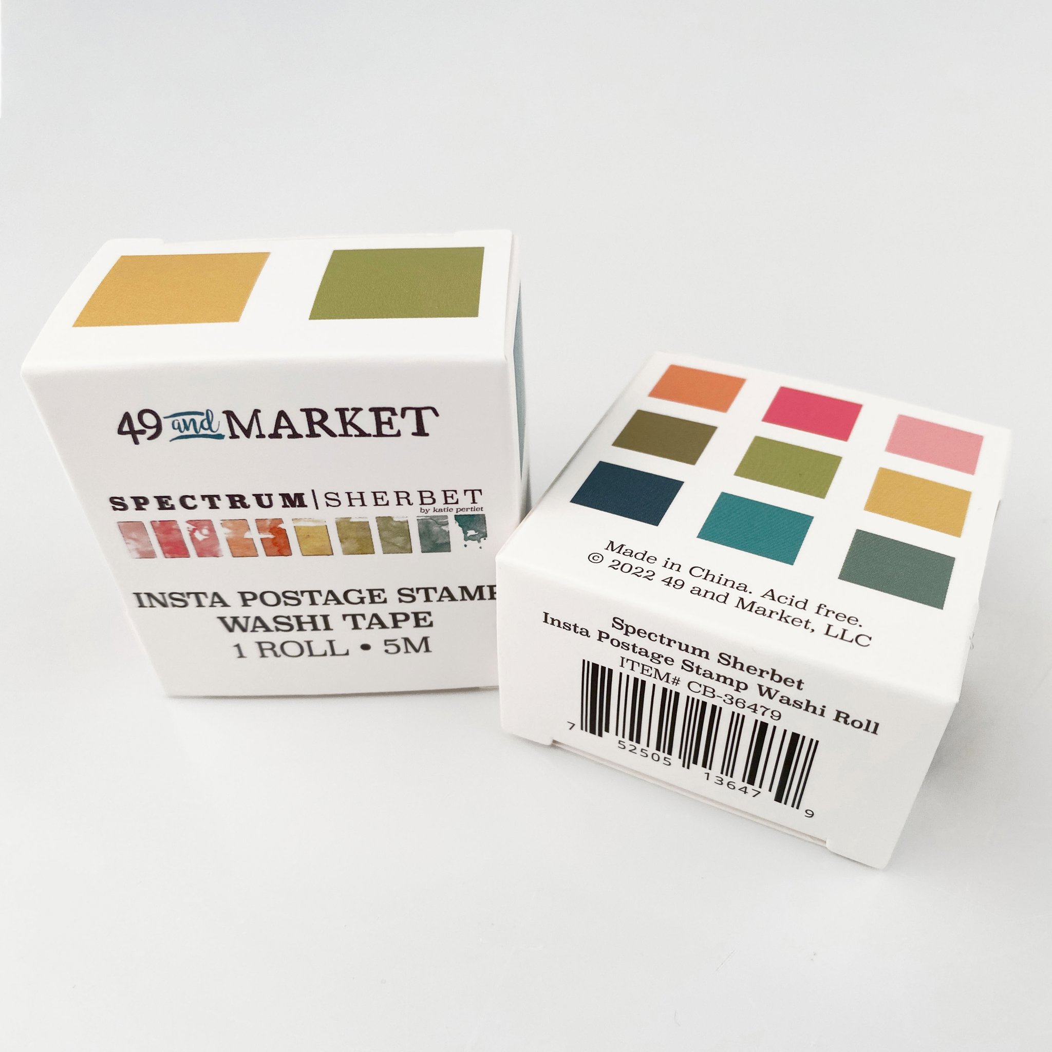 Bild von 49 And Market Postage Washi Tape Roll-Spectrum Sherbet