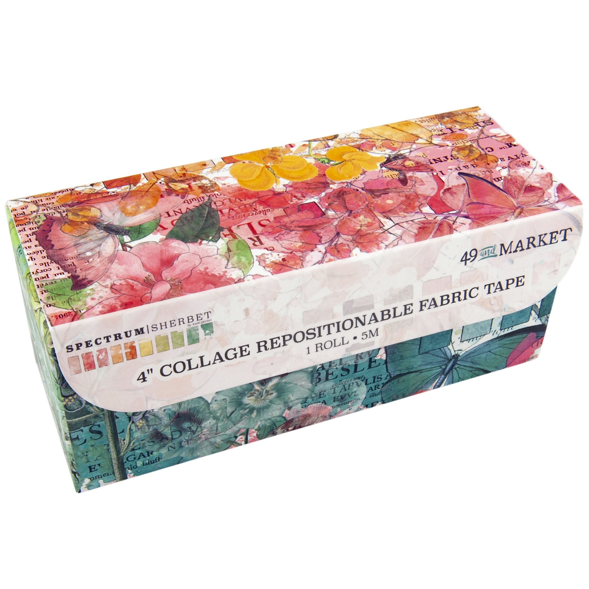 Bild von 49 And Market Spectrum Sherbet 4" Fabric Tape Roll-Collage