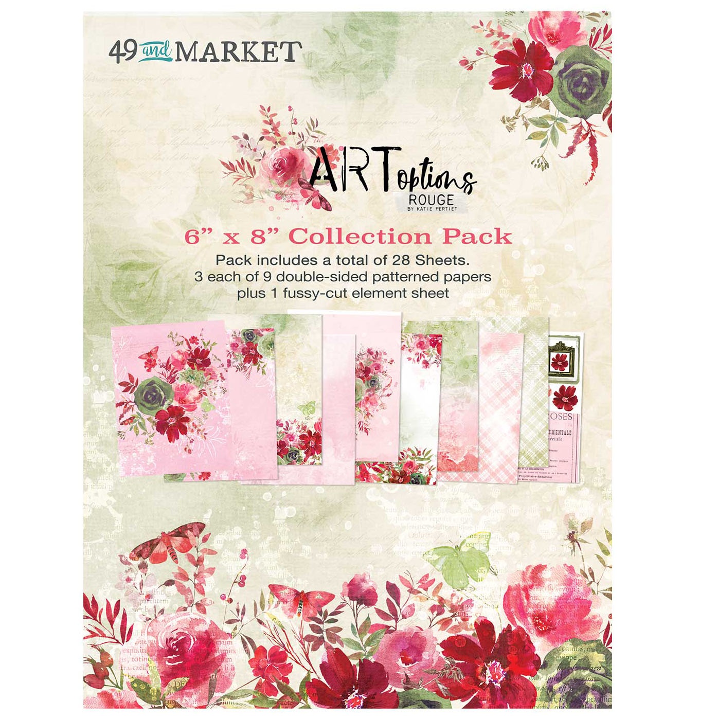 Bild von 49 And Market Collection Pack 6"X8"-ARToptions Rouge