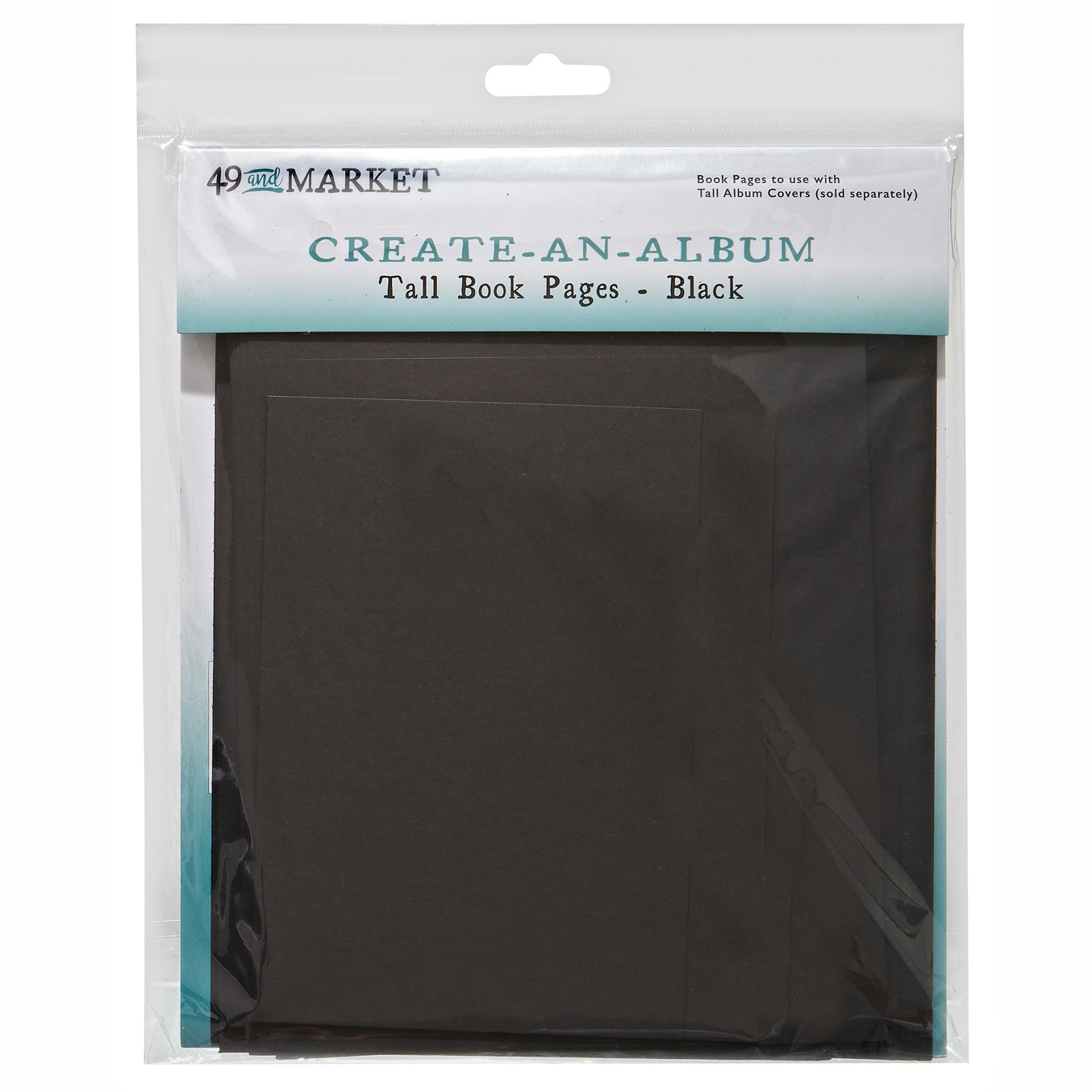 Bild von 49 And Market Create-An-Album Tall Book Pages-Black
