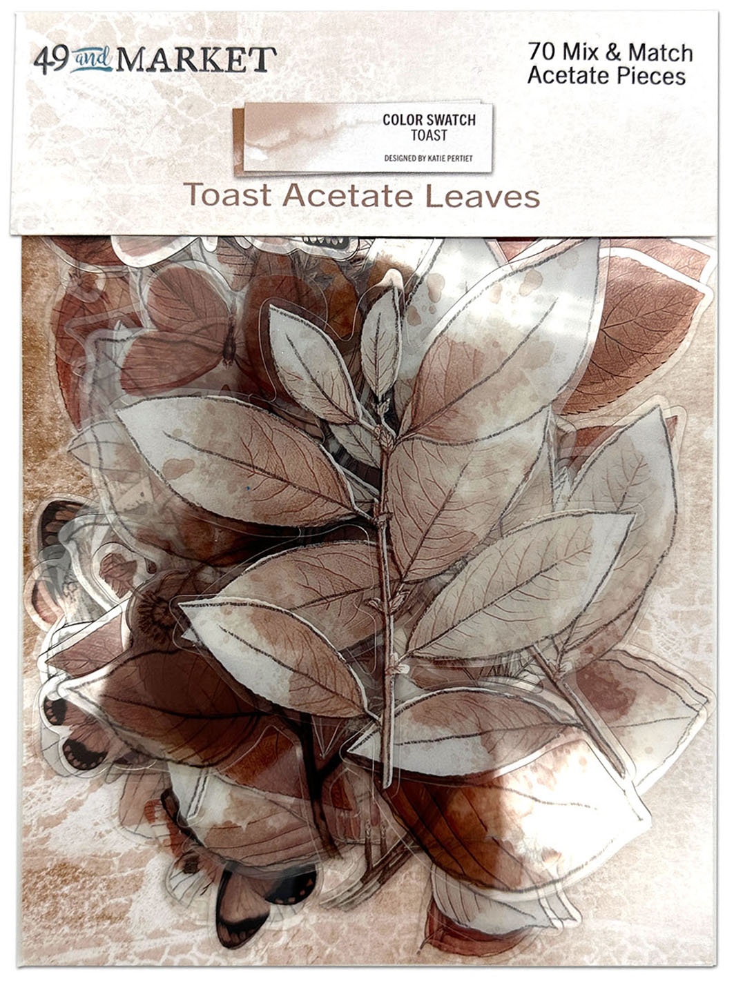 Bild von Color Swatch: Toast Acetate Leaves- 