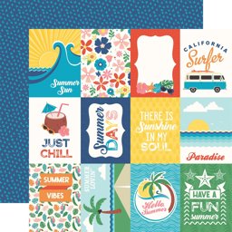 Bild von Endless Summer Cardstock 5 Blatt  12"X12"-3"X4" Journaling Cards 