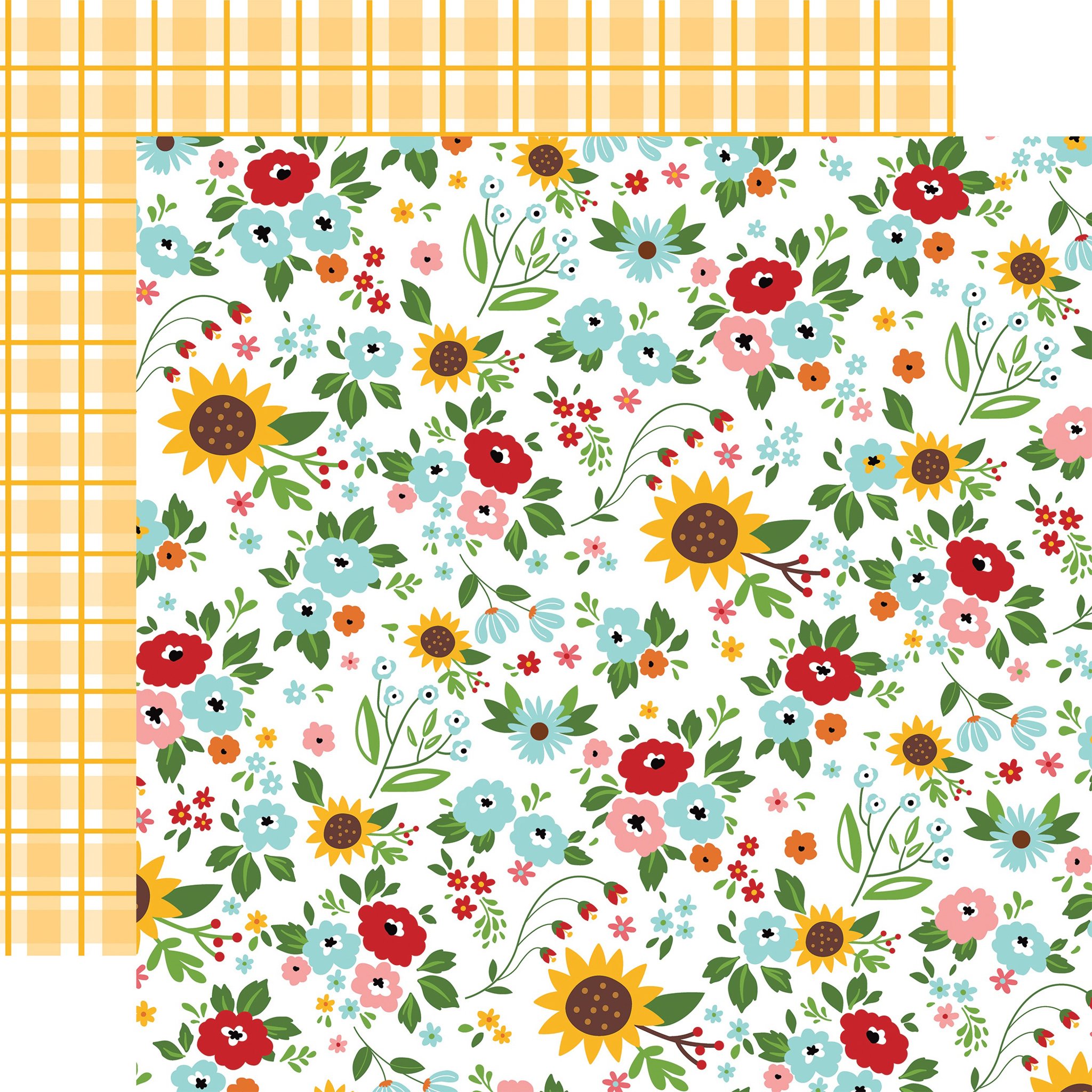 Bild von Fun On The Farm Cardstock 5 Blatt  12"X12"-Sunflower Patch 