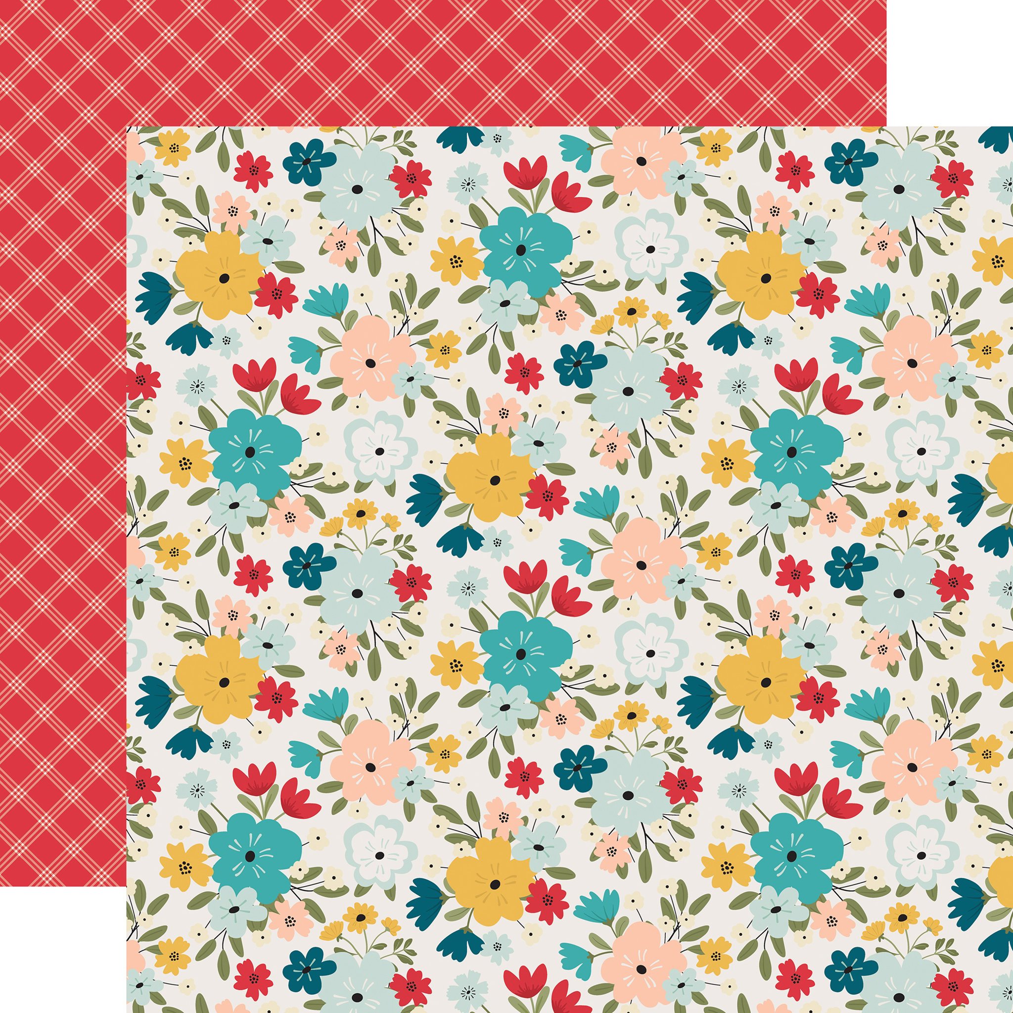 Bild von Farmhouse Kitchen Cardstock 5 Blatt  12"X12"-Farmhouse Floral 