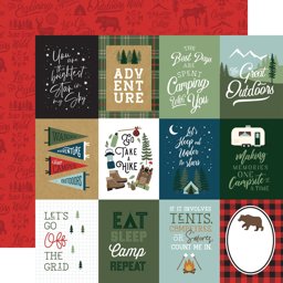 Bild von Let's Go Camping Cardstock 5 Blatt  12"X12"-Multi Journaling Cards 