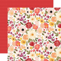 Bild von Flora No. 5 Cardstock 5 Blatt  12"X12"-Happy Large Floral 