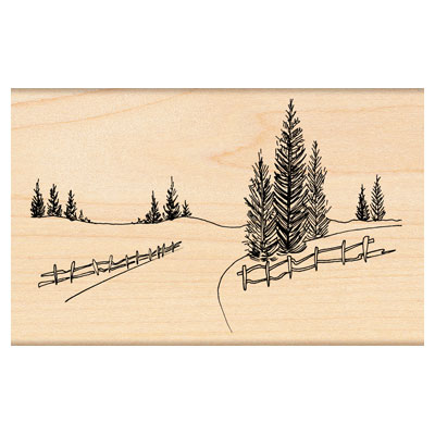 Bild von Penny Black Wood Mounted Stamp TREESCAPE 