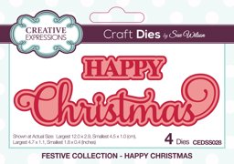Bild von Creative Expressions Craft Dies By Sue Wilson-Festive Happy Christmas
