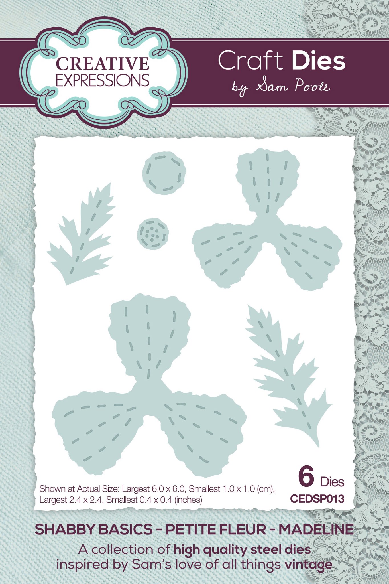 Bild von Creative Expressions Craft Dies By Sam Poole-Shabby Basics- Petite Fleur Madelaine