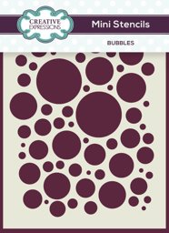 Bild von Creative Expressions Mini Stencil 4"X3"-Bubbles
