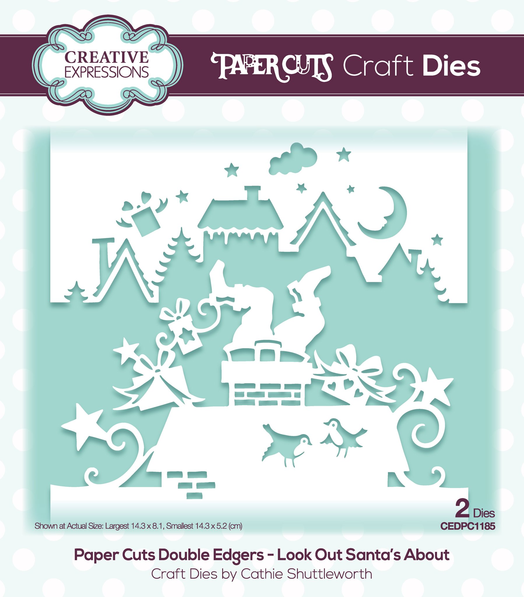 Bild von Creative Expressions Paper Cuts Double Edger Craft Dies-Look Out Santa's About