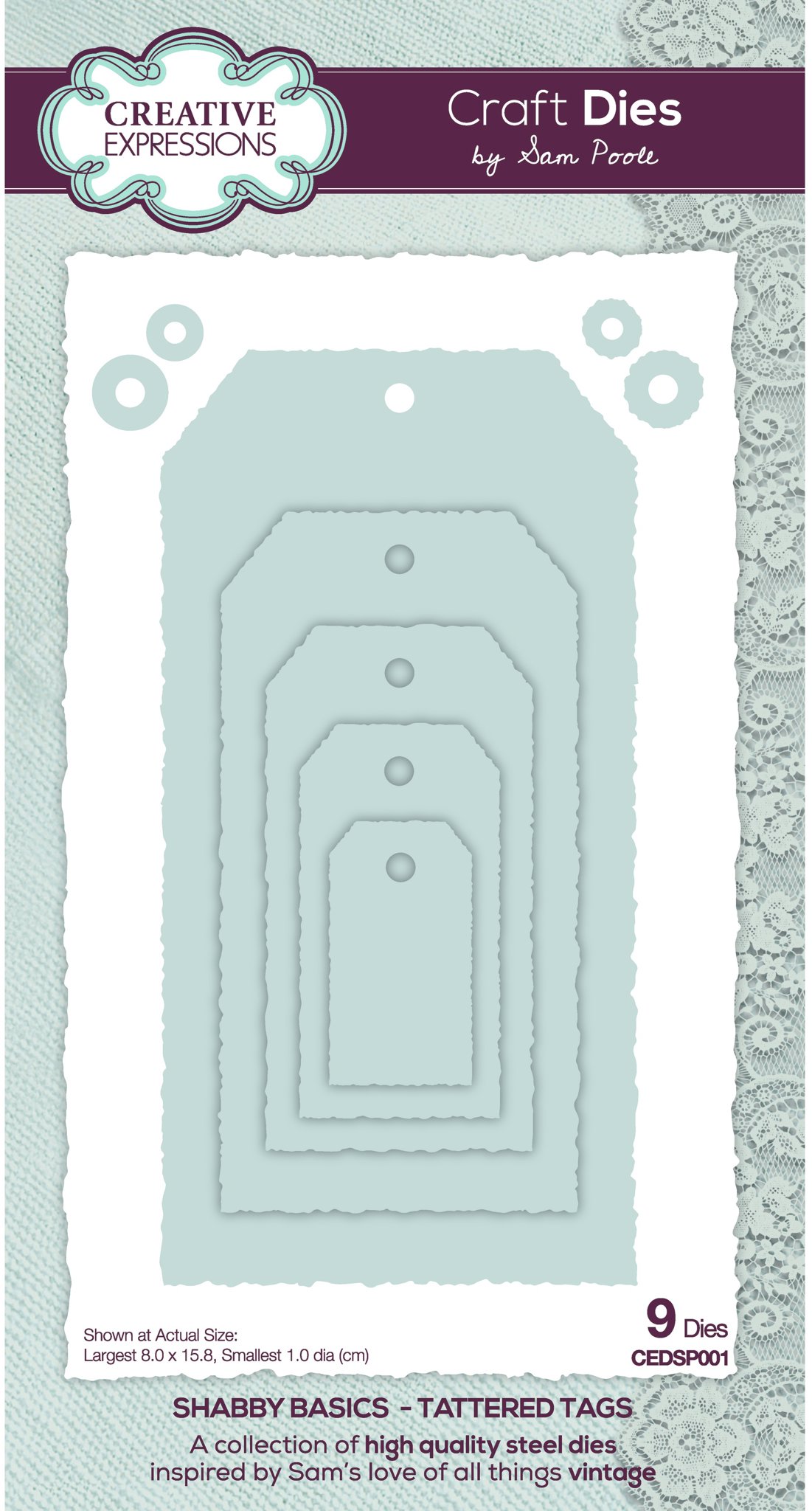 Bild von Creative Expressions Craft Dies  Tattered Tags