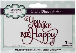 Bild von Creative Expressions Craft Dies By Sue Wilson-Mini Expressions- You Make Me Happy