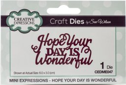 Bild von Creative Expressions Craft Dies By Sue Wilson-Mini Expressions-Hope Your Day Wonderful