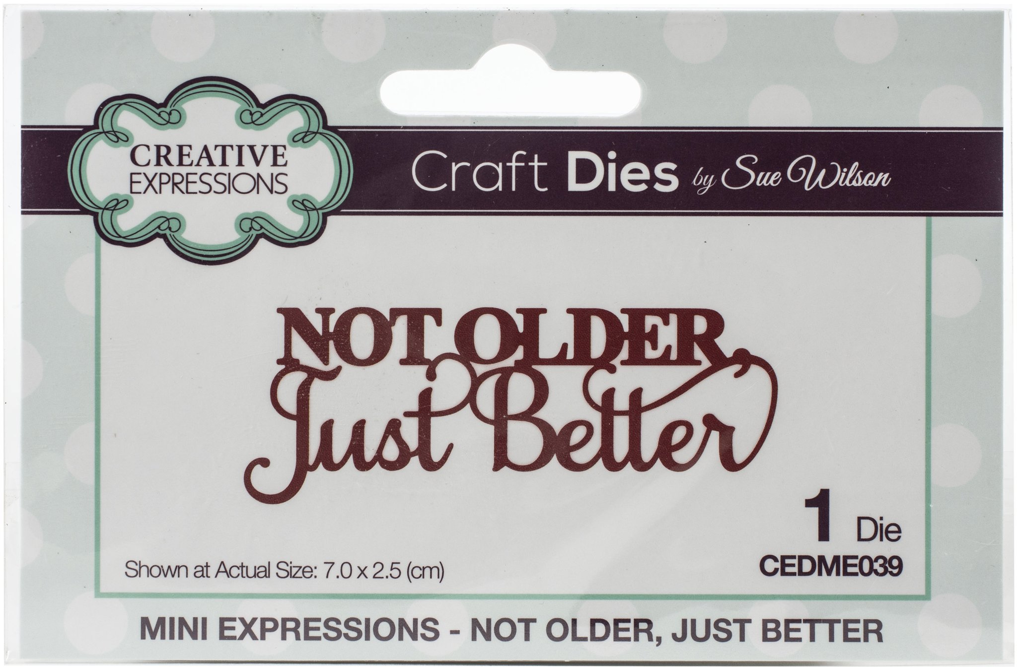 Bild von Creative Expressions Craft Dies By Sue Wilson-Mini Expressions- Not Older Just Better