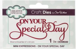 Bild von Creative Expressions Craft Dies By Sue Wilson-Mini Expressions-On Your Special Day