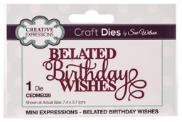Bild von Creative Expressions Craft Dies By Sue Wilson-Mini Expressions-Belated Birthday Wishes