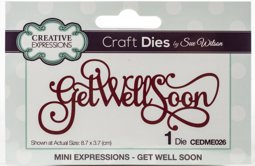 Bild von Creative Expressions Craft Dies By Sue Wilson-Mini Expressions-Get Well Soon