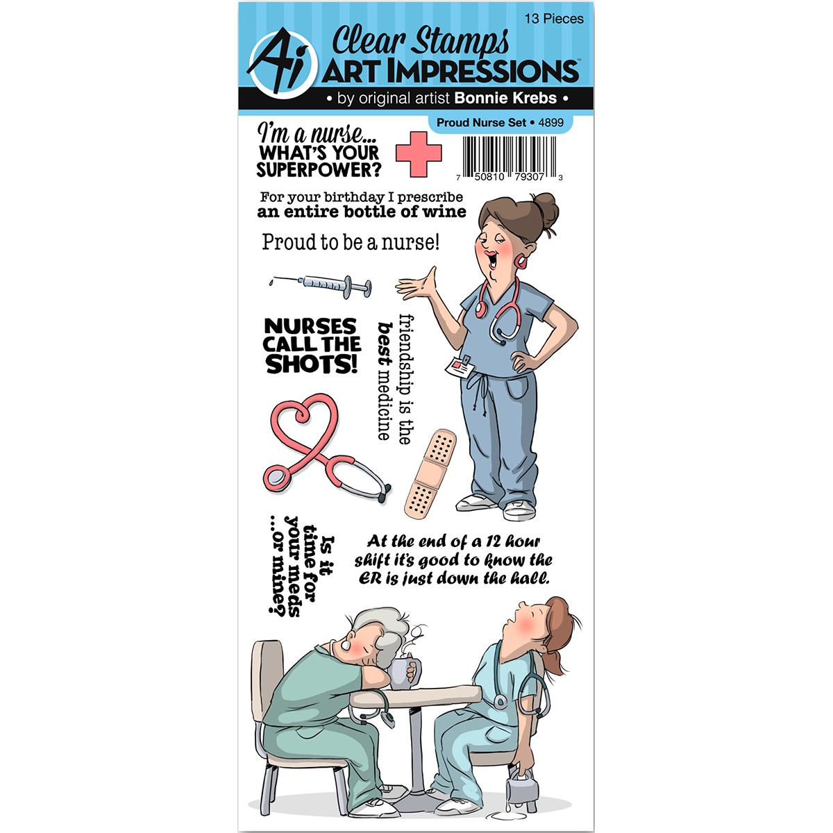 Bild von Art Impressions Stempel Work & Play Clear Stamps-Proud Nurse