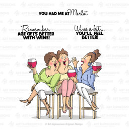 Bild von Art Impressions Clear Stamps Girlfriends -  Wine Tasters Set