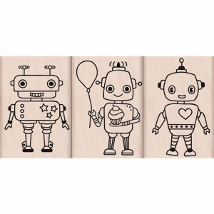 Bild von Hero Arts Stempel - Robot Trio