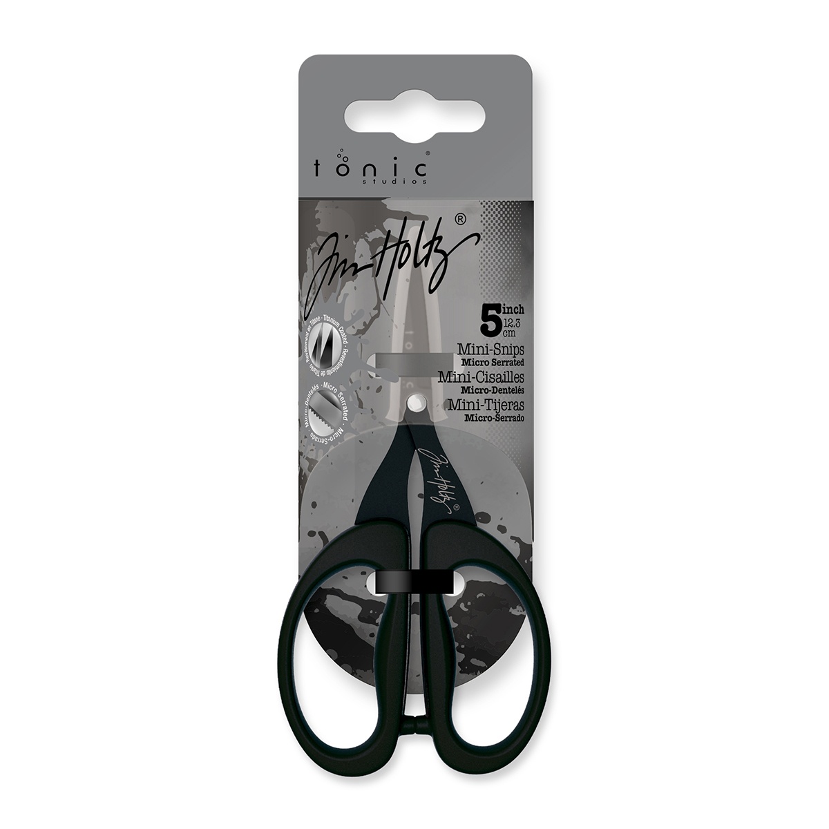 Bild von Tim Holtz Non-Stick Titanium Micro Serrated Mini Snips 5"- 