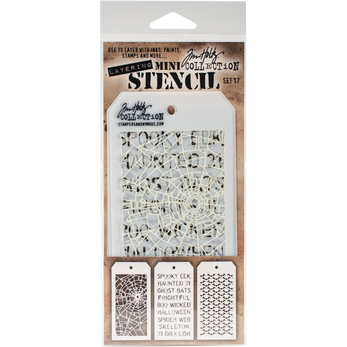 Bild von Tim Holtz Mini Layered Stencil Set 3/Pkg-Set #17