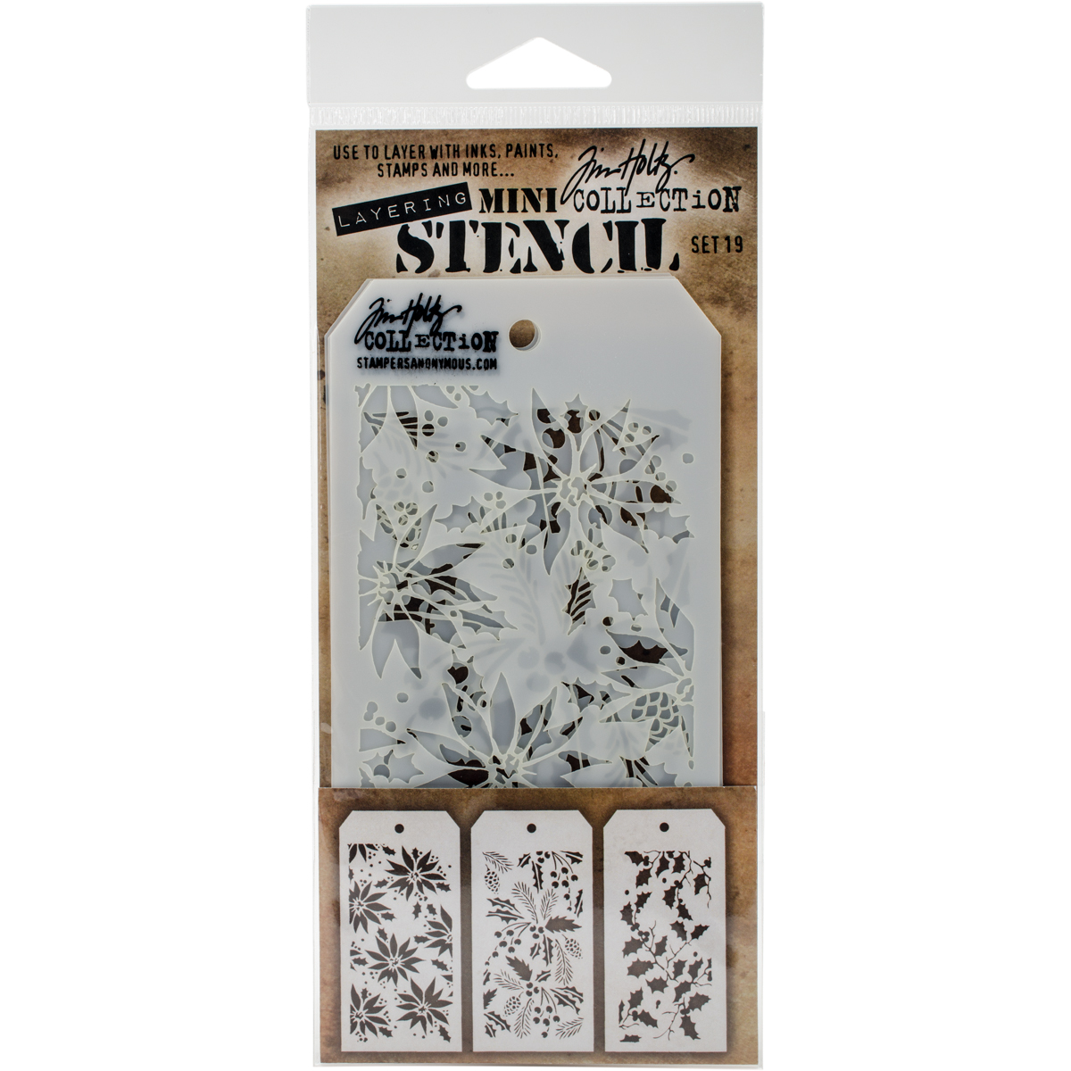 Bild von Tim Holtz Mini Layered Stencil Set 3/Pkg-Set #19
